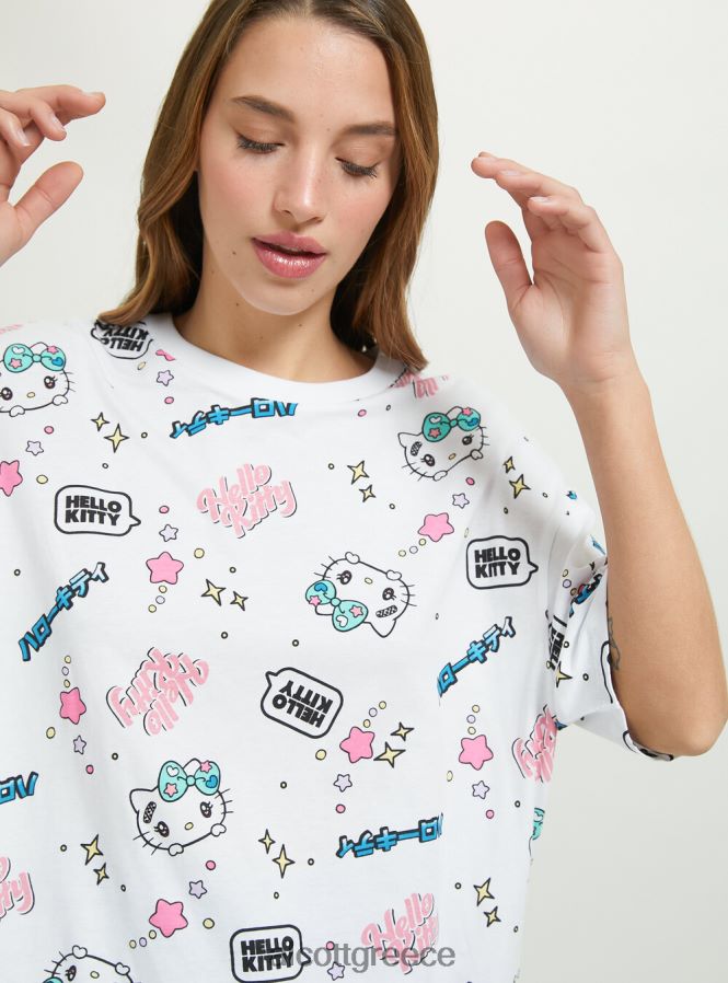 είδη ένδυσης Alcott t-shirt hello kitty wh3 λευκό γυναίκες RRJDJ4470 - Image 3