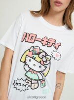 είδη ένδυσης Alcott t-shirt hello kitty wh3 λευκό γυναίκες RRJDJ4176 - Image 4