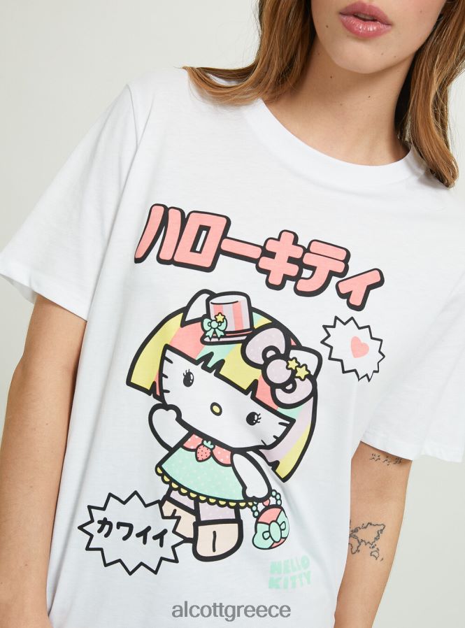 είδη ένδυσης Alcott t-shirt hello kitty wh3 λευκό γυναίκες RRJDJ4176 - Image 4