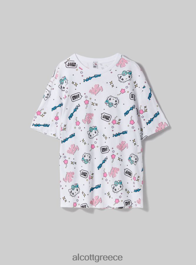 είδη ένδυσης Alcott t-shirt hello kitty wh3 λευκό γυναίκες RRJDJ4470 - Image 6